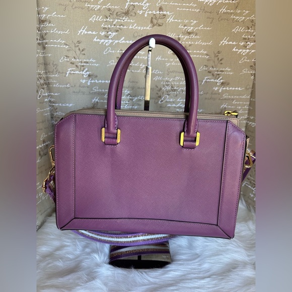 MCM Nuovo Purple Leather Satchel - Picture 3 of 10